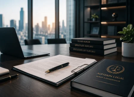 İşveren fesih sürecinde belge inceleme ve hukuki risk değerlendirmesi yapılan modern ofis masası